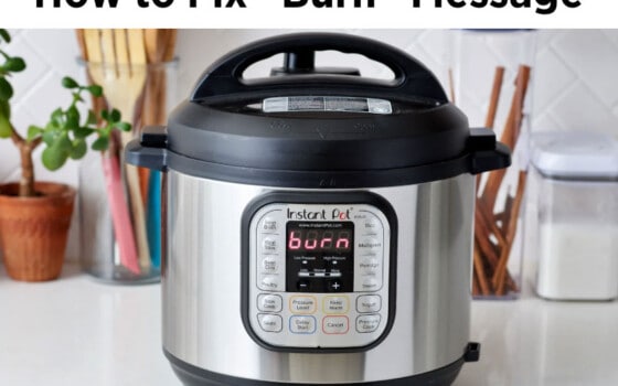 Instant Pot with the digital readout saying 