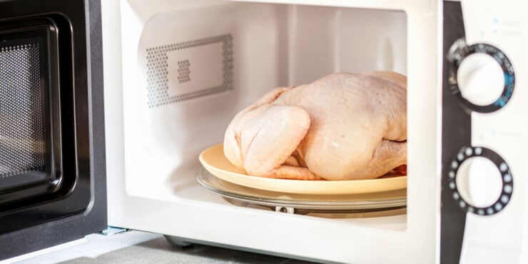 Whole Raw chicken in the Microwave