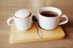 difference between black and white coffee